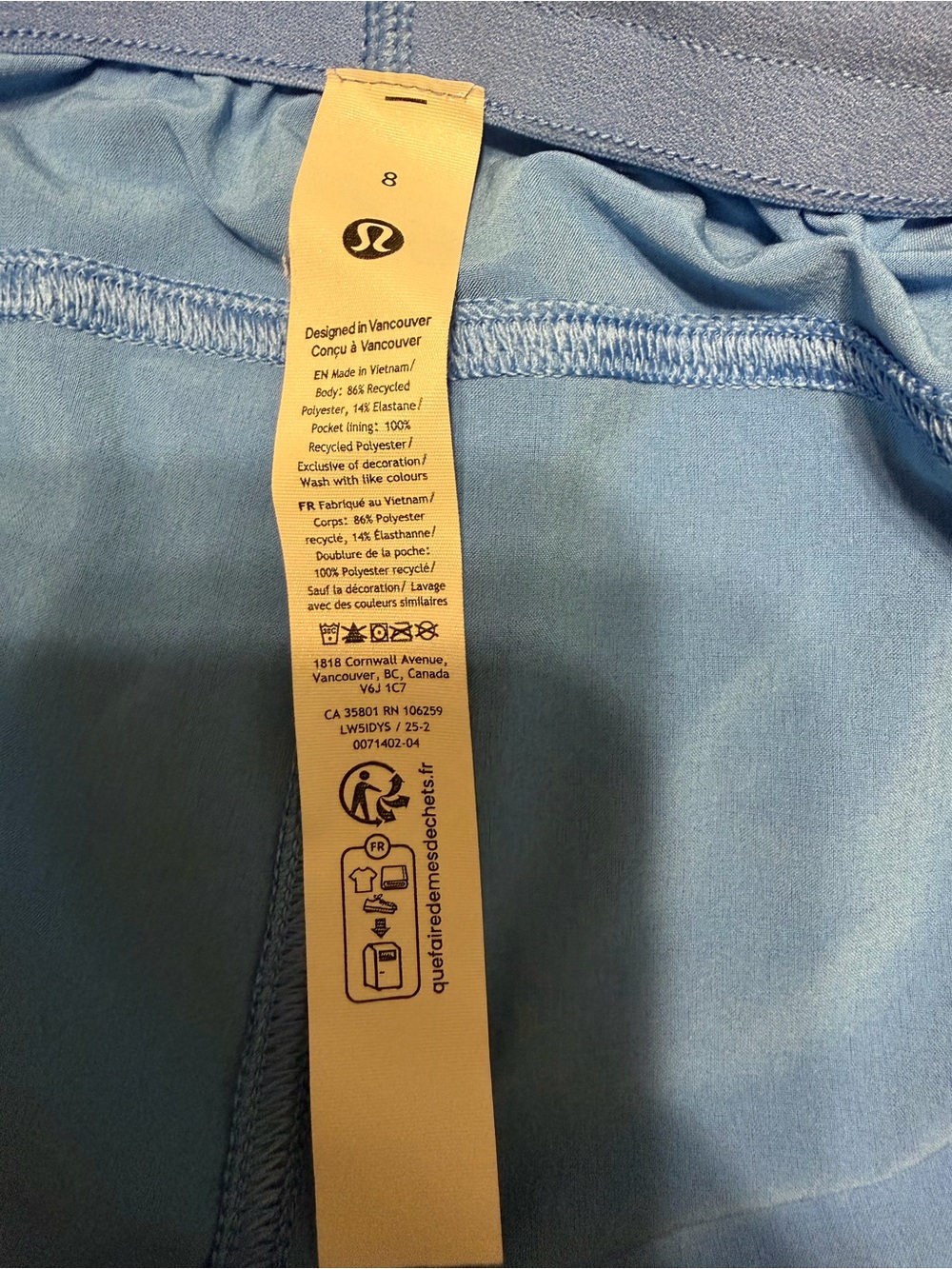 lululemon athletica Light Blue Wide-Leg Drawstring Pants - Picture 8 of 9